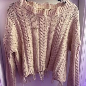 EUC Altered State cream distressed sweater- Smoke free pet free home